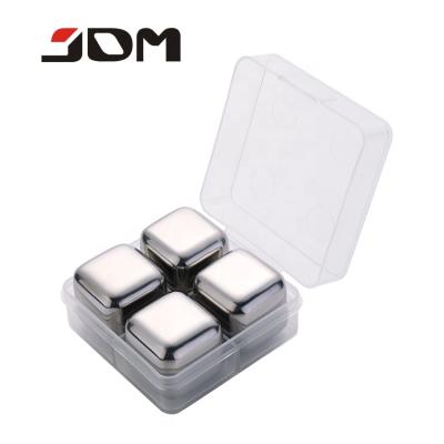 China 2019 Amazon Sustainable Food Grade Drink Ice Cubes Custom Reusable Stainless Steel Ice Cubes For Bar for sale