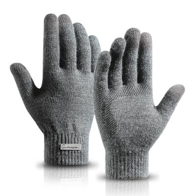 China Wholesale Acrylic Cold Proof Knitted Men's Wool/Gloves Winter Knitted Woolen Gloves Men's Knit Winter Gloves for sale