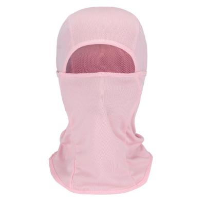 China COMMON Multicolor Single Full Face Cover Balaclava Summer Sun Protection Men Women Milk Silk Balaclava Pink for sale