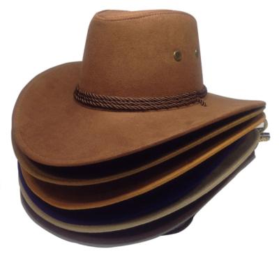 China Wholesale Picture Men And Women Felt Cowboy Hat High Quality Outdoor Riding Cowboy Hats for sale