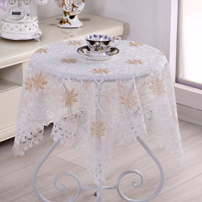 China Brand New Design Waterproof All Sky Embroidered Table Cloth , Wholesale Customized Lace Table Cloth for sale