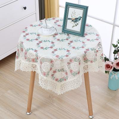 China European Style Crochet Lace Waterproof Handmade Ribbon Embroidered Tablecloth For Decoration Cover Home Decor for sale