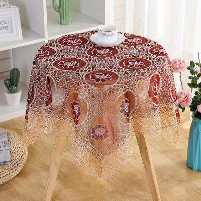 China Lace Embroidery Party Banquet Wedding Tablecloth Waterproof Table Cloth for sale