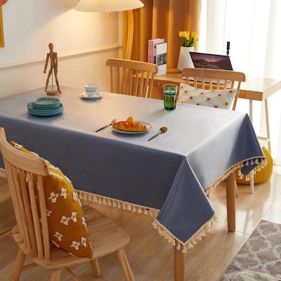 China Custom solid color waterproof dining table cover hotel camping tablecloth picnic waterproof tablecloth for sale