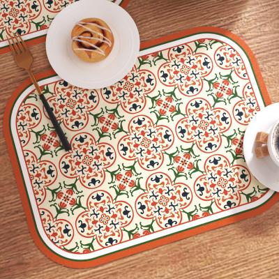 China Sustainable Custom Plastic Colorful Printed Dining Coaster Kids Place Mat Plate Dish Coffee Cup Kids Washable Kitchen Table Mat for sale