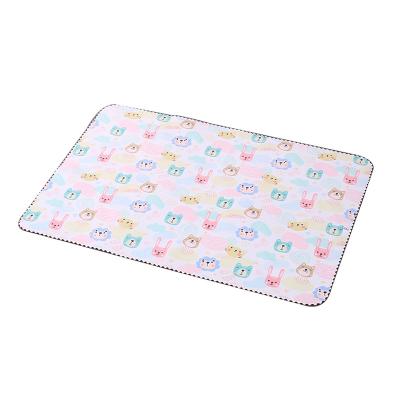 China Baby Reversible Waterproof Absorbent Washable Diaper Cotton TPU Cotton Changing Pad for sale