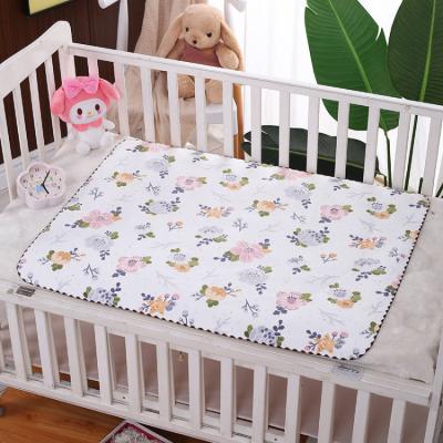 China High Quality Cotton Baby Material Breathable Waterproof Absorbent Diaper Changing Pad for sale