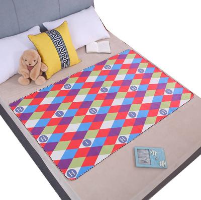 China 3 Layers Printed High Quality Waterproof Reusable Bed Pad Underpad Washable Incontinence for sale