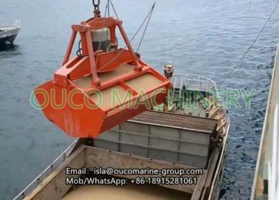 China Electric Hydraulic Clamshell Grab Bucket , 12 Cubic Cargo Bulk Grab Bucket for sale