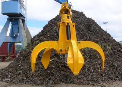 China Electric Hydraulic Orange Peel Grab , Scrap Handling Rope Peel Grab Bucket for sale