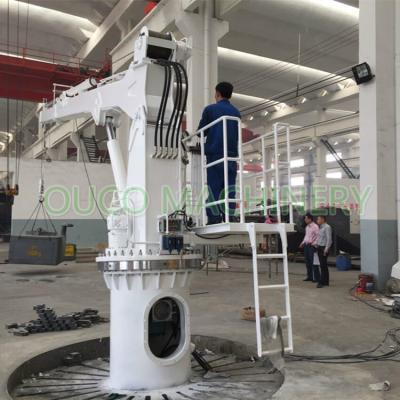 China Hydraulic Telescopic Boom Crane Boat Lifting Crane 1T5M CCS Certificated for sale