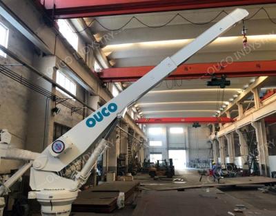 China 380 Volts Yacht Stiff Boom Crane CCS Certified White 15m/Min for sale