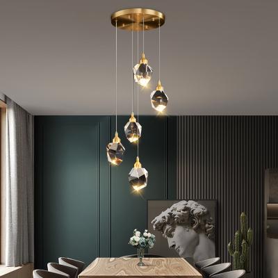 China VVS Modern Home Lighting Hanging Modern Design Brass Luxury Pendant Light Lamp for sale