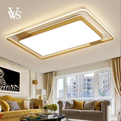 China VVS Modern Luxury Surface Mounted Acrylic Square Modern Iron Living Room Bedroom LED Ceiling Lights for sale