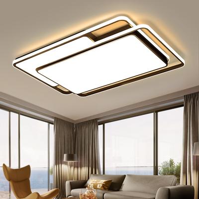 China VVS Modern Room Modern Lamp Suspended Animal Black Acrylic Led Roof Mounted Square Ceiling Ceiling Lights for sale