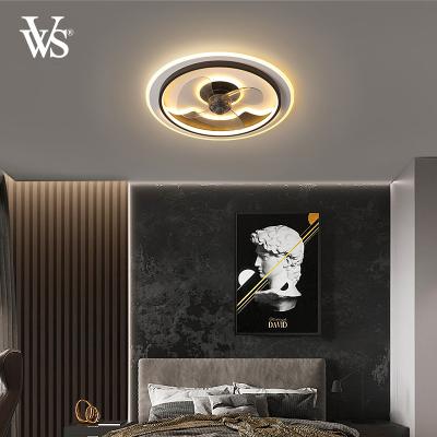 China VVS New Style Modern Metal Round Illumination Postmodern Living Room Ceiling Fan With Light 220v for sale