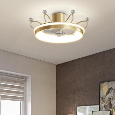 China Modern Energy Saving Modern Intelligence Gold Lights Remote Control Led Ceiling Fan With Light Chandelier Fan Lamp For Bedroom for sale