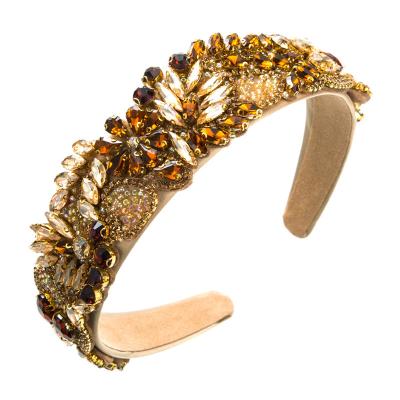 China Wholesale Luxury Designer Women Headbands Decoration Rhinestone Crystal Headband for sale