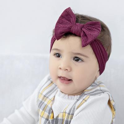 China Wholesale Cableknit Nylon Headband Hair Band Turban Baby Decoration Headband Wrap Baby Hair Accessories for sale