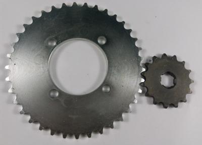 China Starke Stahlfront-u. hinteres Motorrad-Kettenkettenrad stellte 5.8-7.2mm Stärke ein zu verkaufen