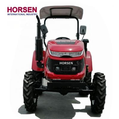 China Cultivate HORSEN Farm 25HP 254 wheel mini compact tractor with front end loader rotary plow tiller for agriculture made in china for sale