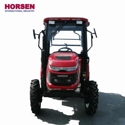 China Cultivate small 25HP 30HP 35HP universal HORSEN garden tractors with CAB cabin front end loader and backhoe for sale in china for sale