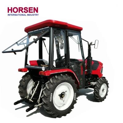 China Cultivate HORSEN small 25HP 30HP4X4 mini compact farm garden tractor with front end loader rotary tiller for sale made in china for sale