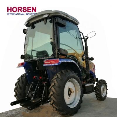 China HORSEN 50 Farms High Quality Universal 4WD 504 Compact Utility Farm Tractor With Enthusiast Cab Front Loader For Farming for sale