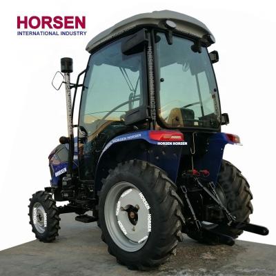 China HORSEN FARMS Agriculture Machinery Equipment 50HP 4x4 Small Farm Tractor With Cabin Front End Loader For Sale for sale