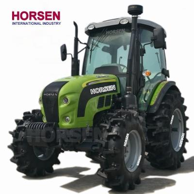 China Farm Horsen farm wheel tractor than good quality 100HP 4WD 2WD 1004 with front end loader for Paddy Field made in china by Horsen for sale