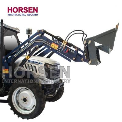 China Farms HORSEN 80hp 4wd 804 farm traktor with ac cab, front end loader for sale made in china for sale