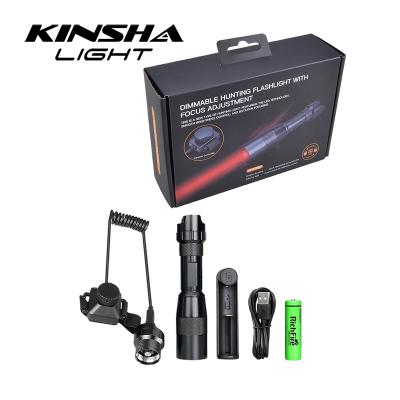 China Hot Selling Light Green Lightweight Zoomable Flashlight Tactical Flashlight Night Hunting Torch Light 850nm 940nm IR Led Hunting Flashlight for sale