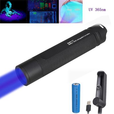 China customized nichia 365nm uv led led ultraviolet blacklight finger printed uv flashlight 395 kits for sale