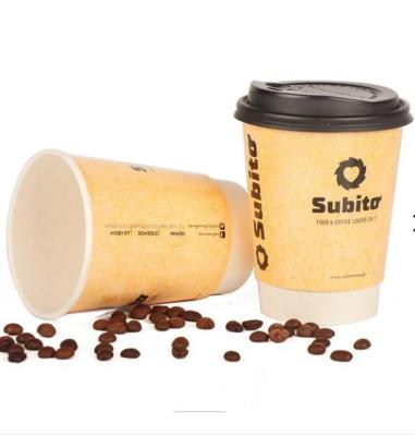 China Disposable Custom Printed Single Wall Disposable Paper Cup Christmas Double Wall for sale