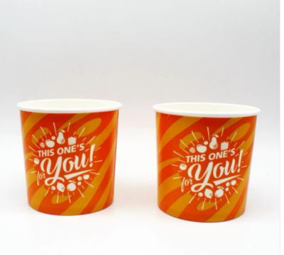 China 6.5oz Disposable Personalized Custom Logo Ice Cream Bowl Use Degradable Paper Cup for sale