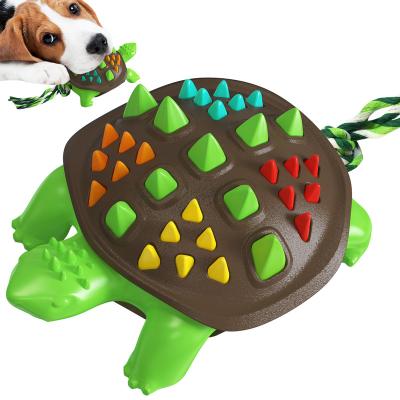 China Viable Dog TPR Turtle Teeth Cleaning Molar Chew Toy For Aggressive Chewers for sale