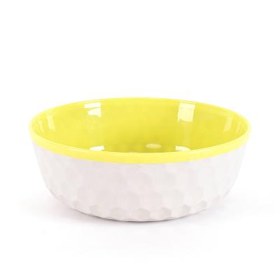 China Sustainable High Quality Yellow PP Material Cheap Pet Bowls Large For Small Medium And Large Dogs for sale