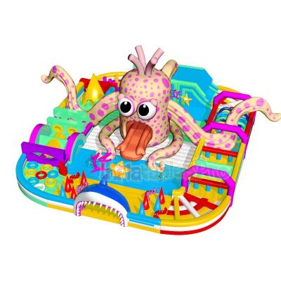 China Entertainment Outdoor Octopus Inflatable Outdoor Theme Park for sale