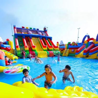 China Candy Outdoor Theme Ice Entertainment Inflatable Water Pool Park For Sale for sale