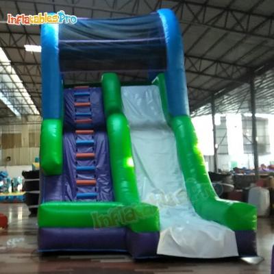 China Outdoor Entertainment Above Ground Pool Blast Water Slides For Sale for sale