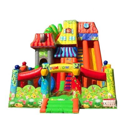 China Outdoor Entertainment Kids Jumping Castles Outdoor Inflatable Dry Slide for sale