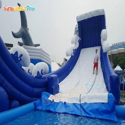 China Outdoor Entertainment 12m High Giant Water Slide Bounce House For Sale for sale