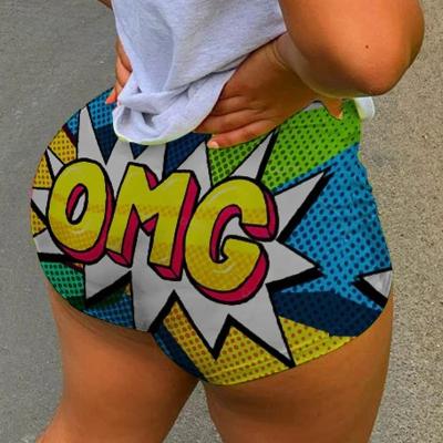 China Wholesale Custom Anti-Wrinkle Booty Summer Snack Shorts Sets 2021 New Design Yoga Wap Printed Plus Size Women's Biker Snack Abbreviations for sale