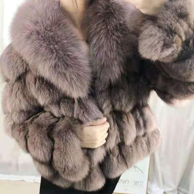 China Wholesale Real Factory Women's Anti-wrinkle Fur Coat / Winter Oversized Fur Coat for sale