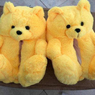 China CUSHIONING 2021Latest Winter Cotton House Inclusive Warm Plush Teddy Bear Slippers Hot Popular for sale