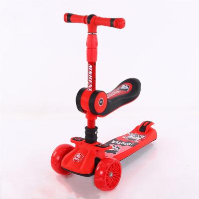 China Ride On Toy/Recreation/Can Be Child Safe Folded Three Wheels Set Children Seated Scooter/Child Scooter Kick Scooter With Led Light for sale