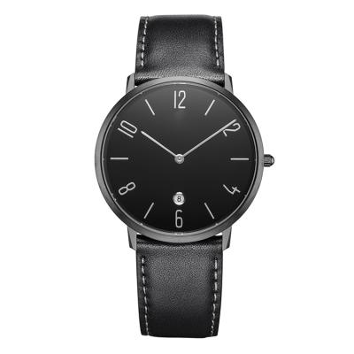 China High Popularity Mexda Brand Water Resistant Simple Custom Genuine Leather Strap Minimalist Watch Women for sale