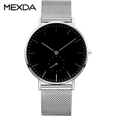 China Non-specific brand design from mexda your own face fashionable round simple mesh strap dial minimalist wrist watch for men for sale