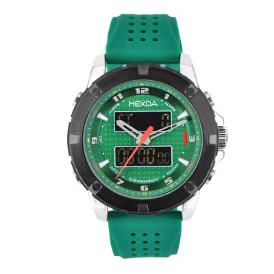 China Waterproof Sports Digital Watch Wrist Men Military Watch Custom Water Resistant Mens Large Dual Display Alarm Dual Display Watch for sale