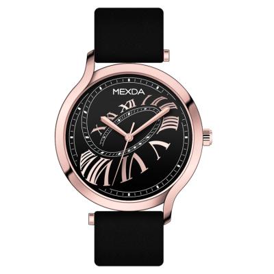 China Water resistant mexda brand fashion genuine leather strap women sport casual personality design cheap watches for girls for sale